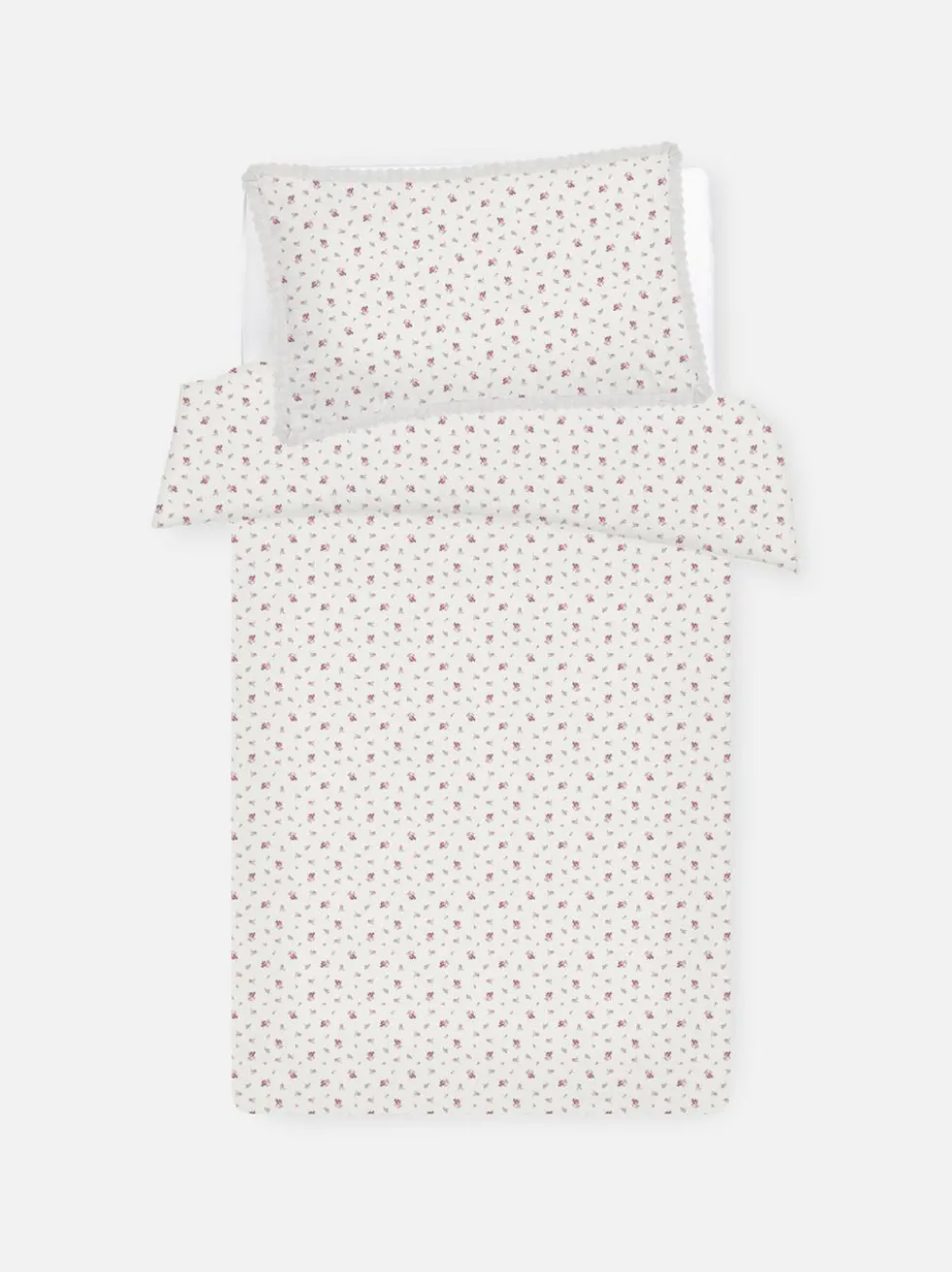 Bettwäscheset mit Blümchenmuster, Einzelbett