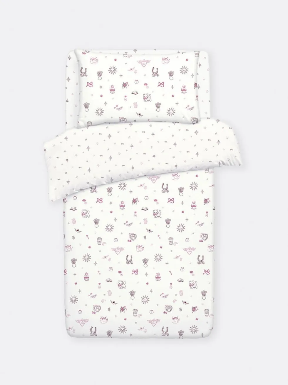 Bettwäscheset mit Katzenmotiv, Einzelbett