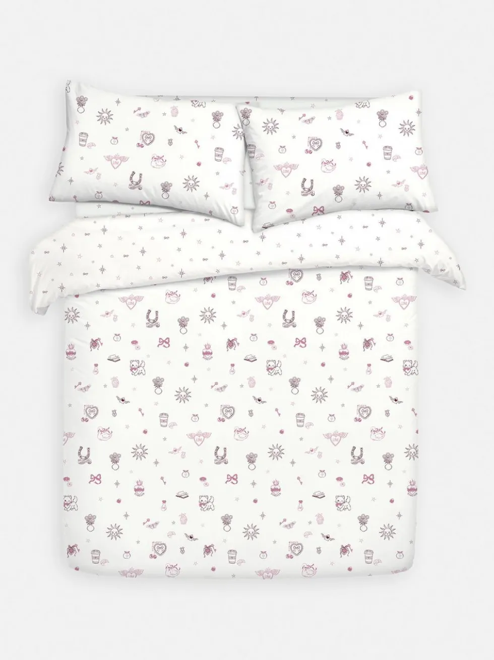 Bettwäscheset mit Katzenmotiv, Doppelbett