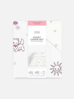 Bettwäscheset mit Katzenmotiv, Doppelbett