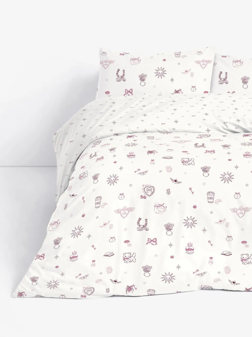 Bettwäscheset mit Katzenmotiv, Doppelbett