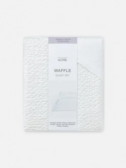 Bettwäscheset mit Waffelstruktur, Super-Kingsize