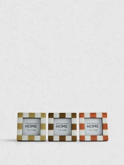 Bilderrahmen mit Schachbrettmuster, 3er-Pack | 7 x 7 cm