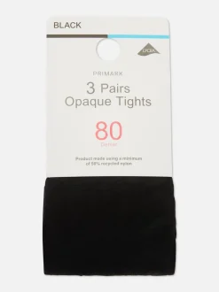 Blickdichte Strumpfhose, 80 den, 3er-Pack