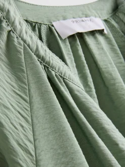 Bluse mit 3/4-Ärmeln und V-Ausschnitt