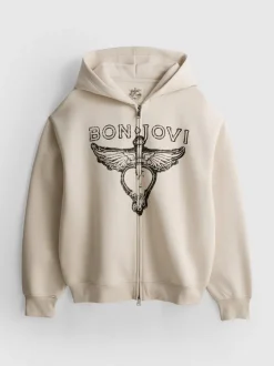 „Bon Jovi“ Hoodie mit Reißverschluss