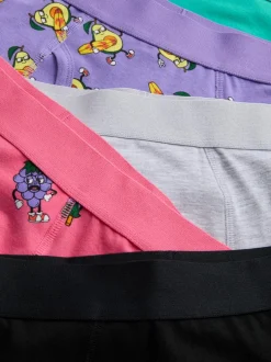 Boxershorts mit Lebensmittelmuster, 5er-Pack