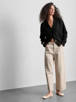 Boyfriend-Cardigan aus Wollgemisch