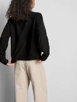 Boyfriend-Cardigan aus Wollgemisch