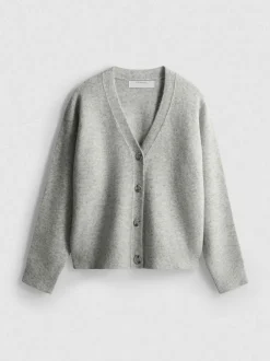 Boyfriend-Cardigan aus Wollgemisch