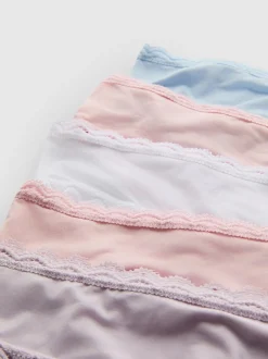 Brazil-Slip mit Spitzenbesatz, 5er-Pack