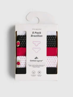 Brazil-Slips mit hohem Baumwollanteil, 5er-Pack