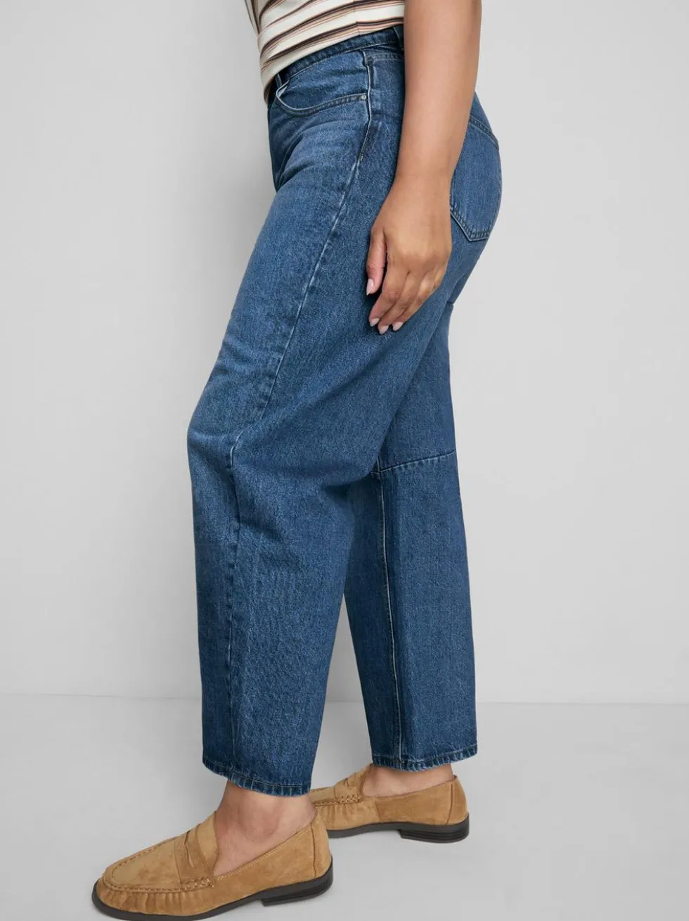 „By Coleen“ Barrel-Jeans aus Baumwoll-Denim