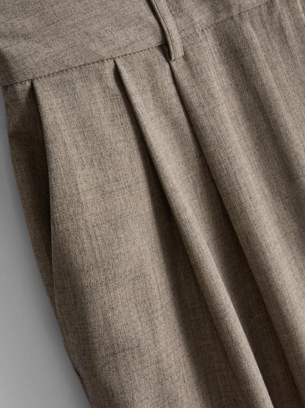 „By Coleen“ Hose mit weitem Bein und Bundfalten