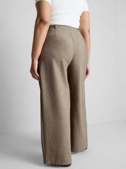 „By Coleen“ Hose mit weitem Bein und Bundfalten