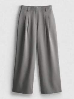 „By Coleen“ Hose mit weitem Bein und Bundfalten