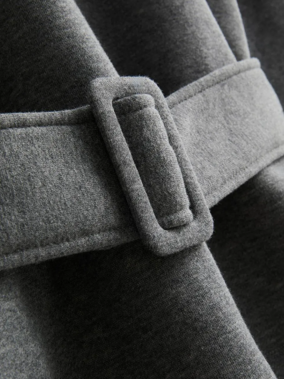 „By Coleen“ Sweatshirt mit hohem Baumwollanteil und Gürtel