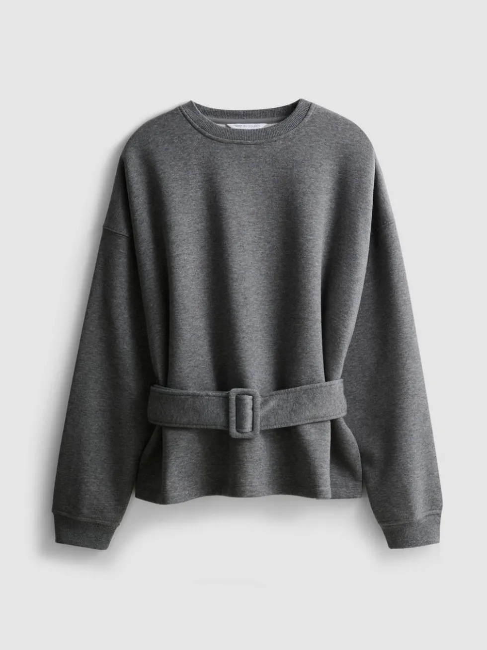 „By Coleen“ Sweatshirt mit hohem Baumwollanteil und Gürtel