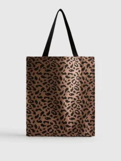 Canvas-Tragetasche mit Leopardenmuster