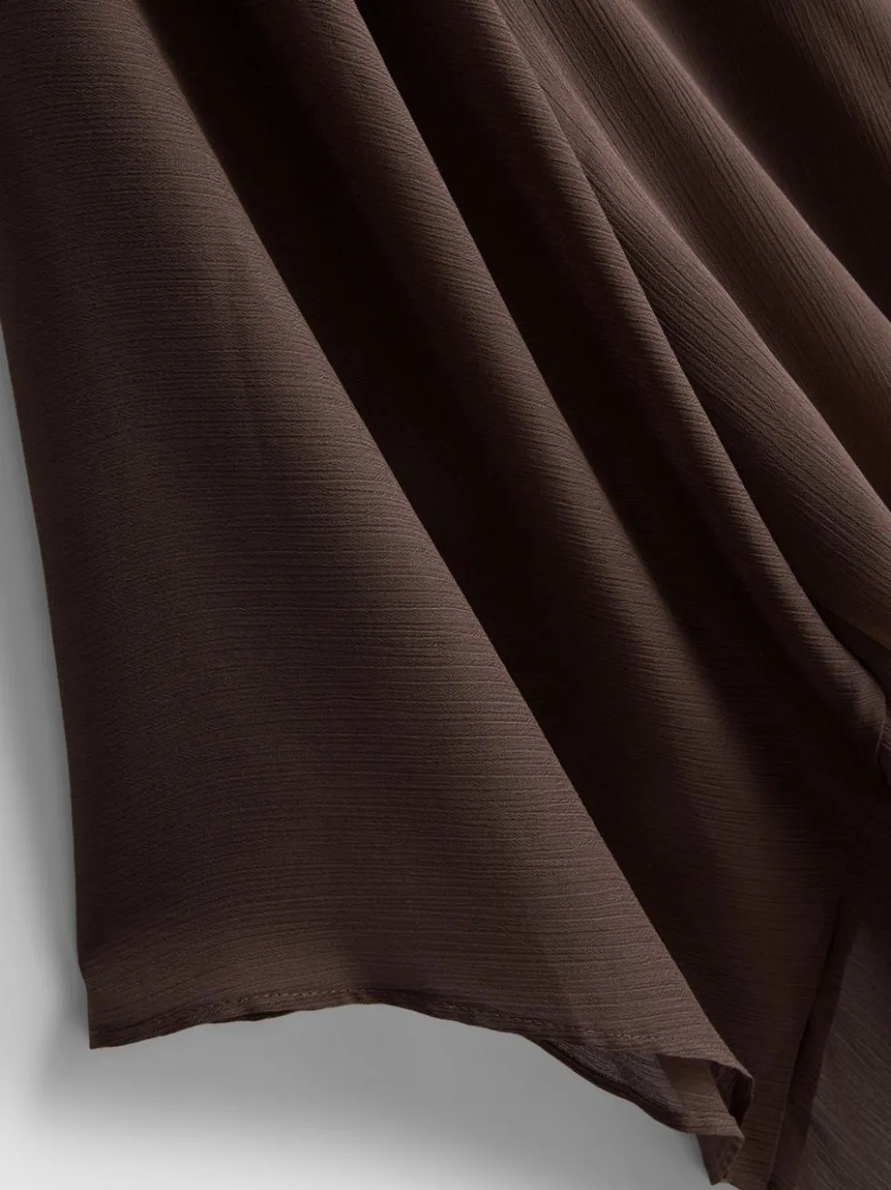 Cape-Bluse mit hohem Kragen