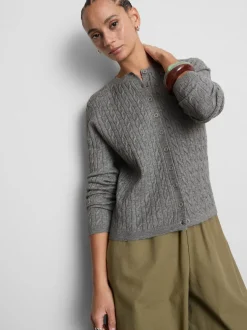 Cardigan mit Zopfmuster