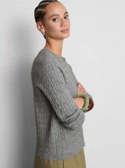 Cardigan mit Zopfmuster
