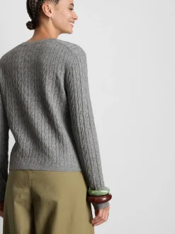 Cardigan mit Zopfmuster