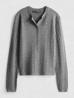 Cardigan mit Zopfmuster