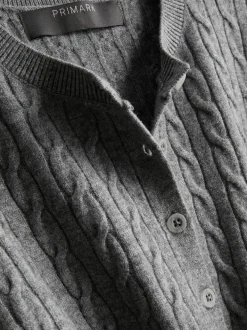 Cardigan mit Zopfmuster