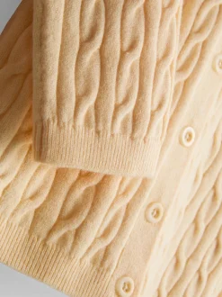 Cardigan mit Zopfmuster
