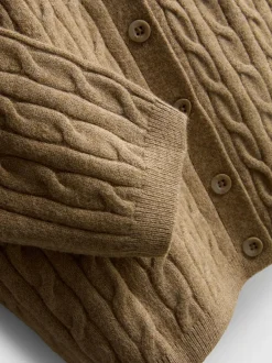 Cardigan mit Zopfmuster