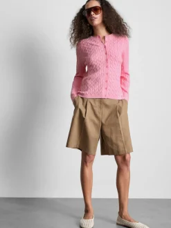 Cardigan mit Zopfmuster