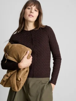 Cardigan mit Zopfmuster