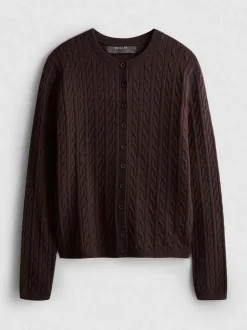 Cardigan mit Zopfmuster