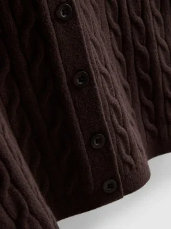 Cardigan mit Zopfmuster