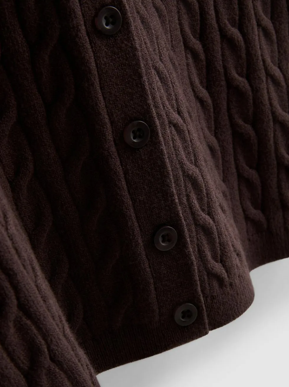 Cardigan mit Zopfmuster