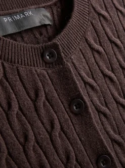 Cardigan mit Zopfmuster