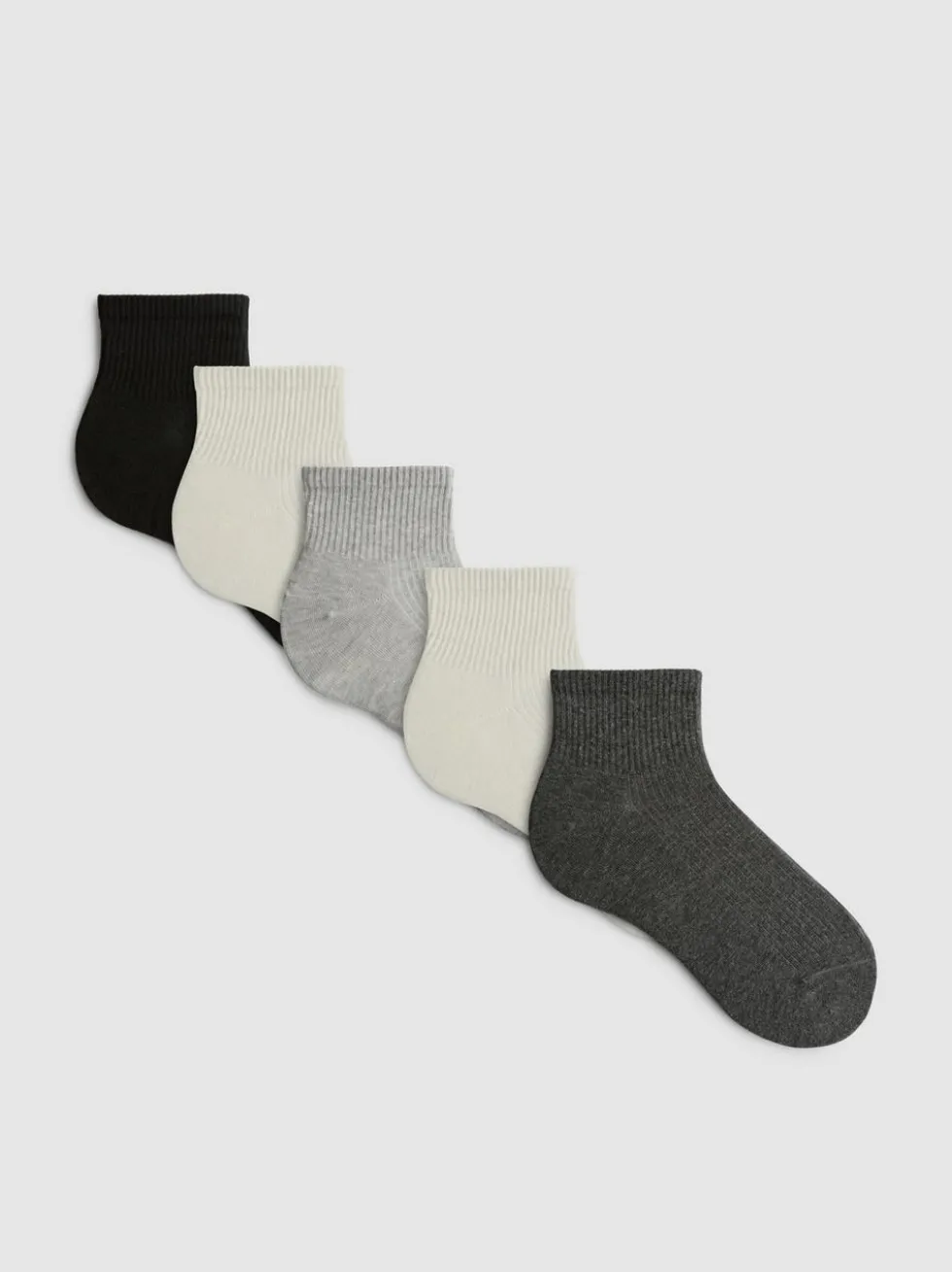 Crew Socken in Viertellänge, 5er-Pack