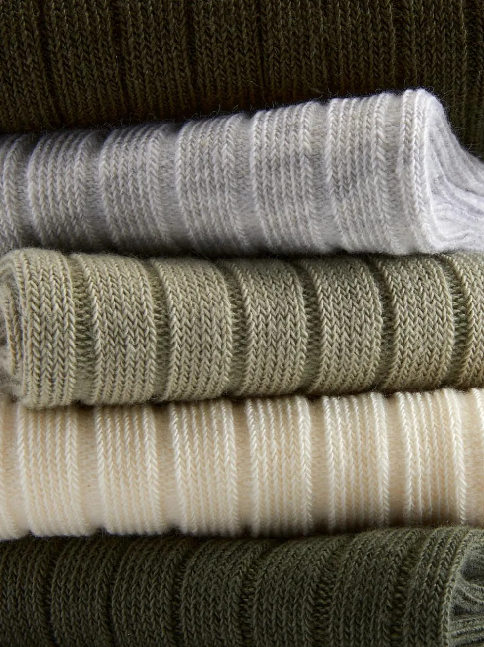 Crew-Socken mit hohem Baumwollanteil in verschiedenen Farben, 5er-Pack