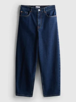 Denim-Jeans mit hohem Bund und konischer Form