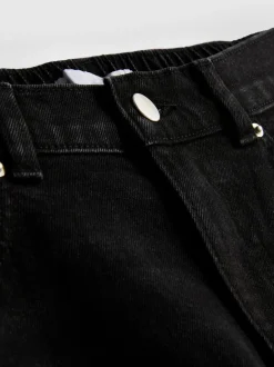 Denim-Jeans mit hohem Bund und konischer Form
