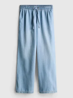 Denim-Jogginghose mit geradem Bein