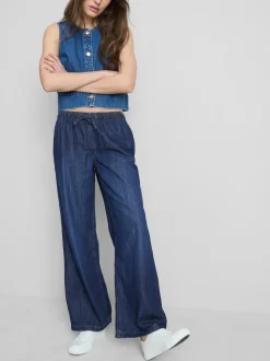 Denim-Jogginghose mit geradem Bein