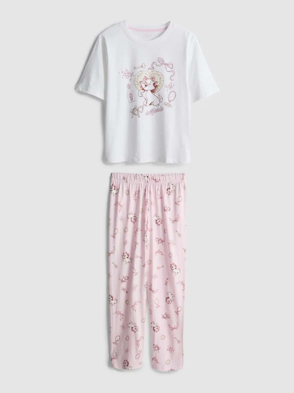 „Disney Aristocats Marie“ Schlafanzug mit Grafik