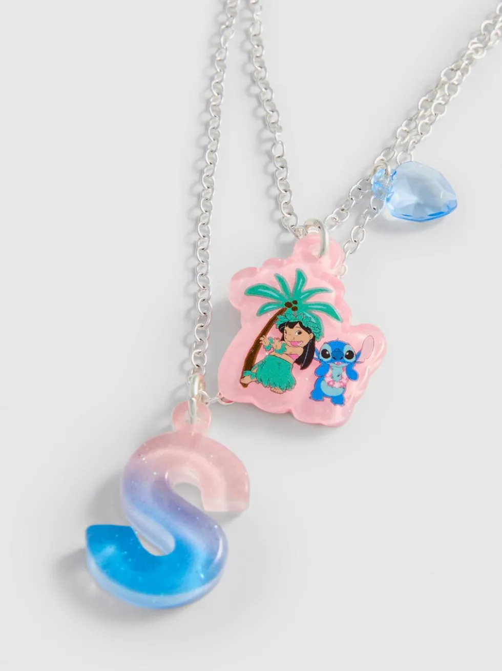 „Disney Stitch“ Halskette mit Initialenanhänger