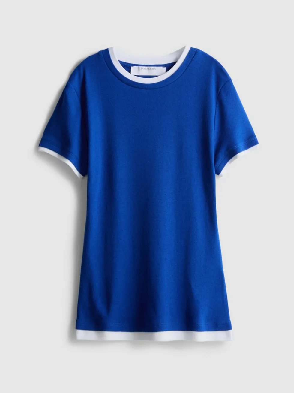 Doppellagiges T-Shirt mit Rundhalsausschnitt