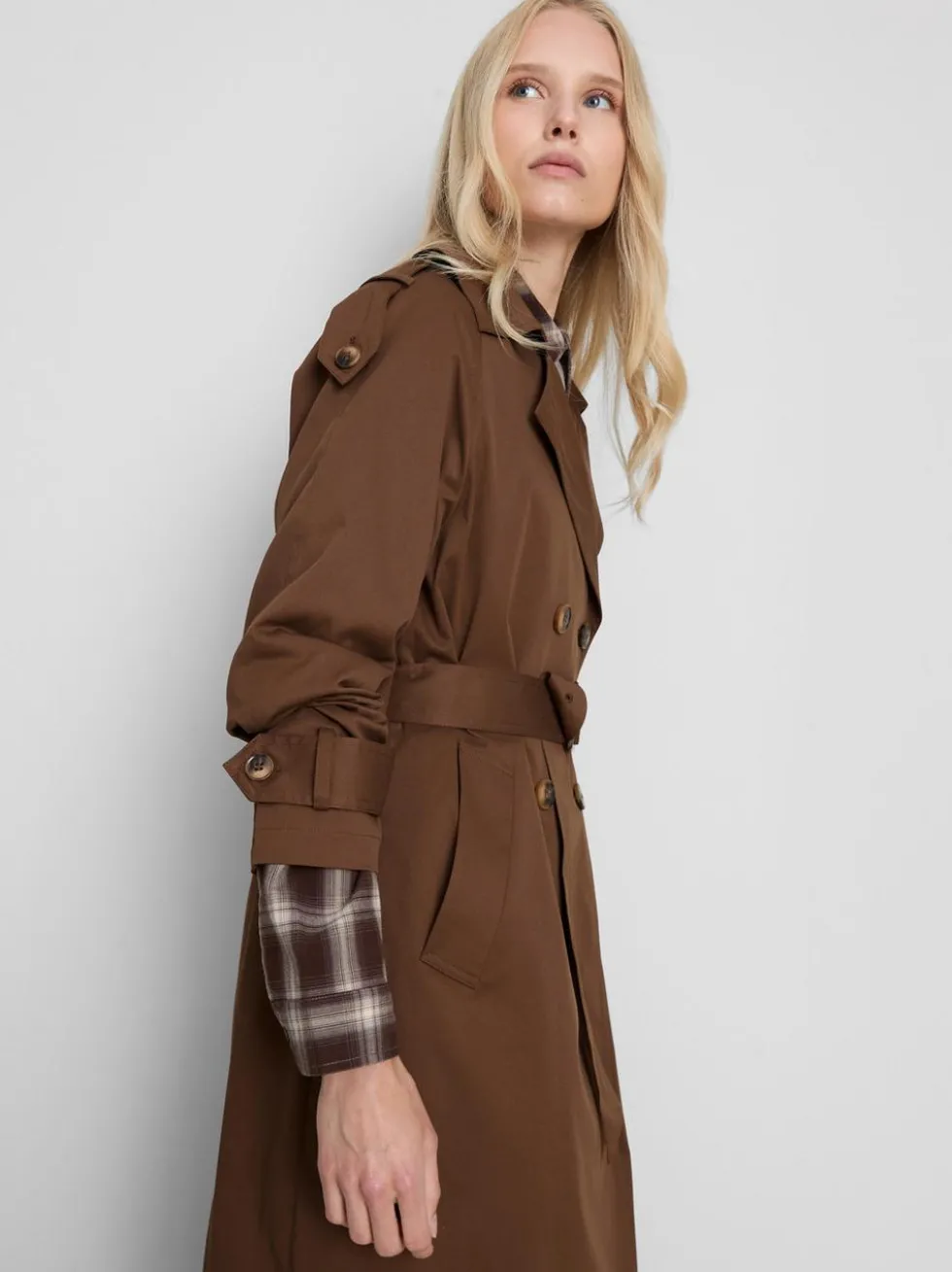 Doppelreihiger „By Coleen“ Midi-Trenchcoat