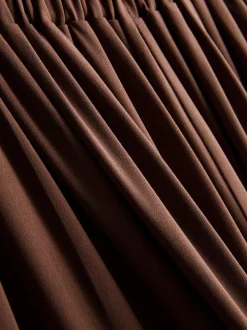 Drapierte Hose mit weitem Bein