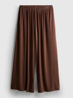 Drapierte Hose mit weitem Bein