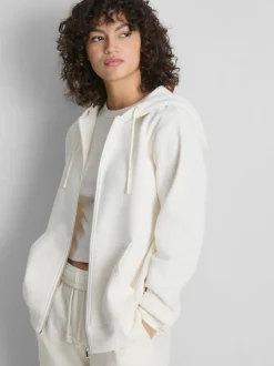 Essential Hoodie aus Baumwollmischung mit Reißverschluss
